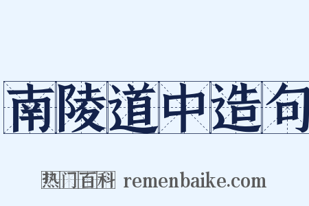 南陵道中造句是什么意思的图片